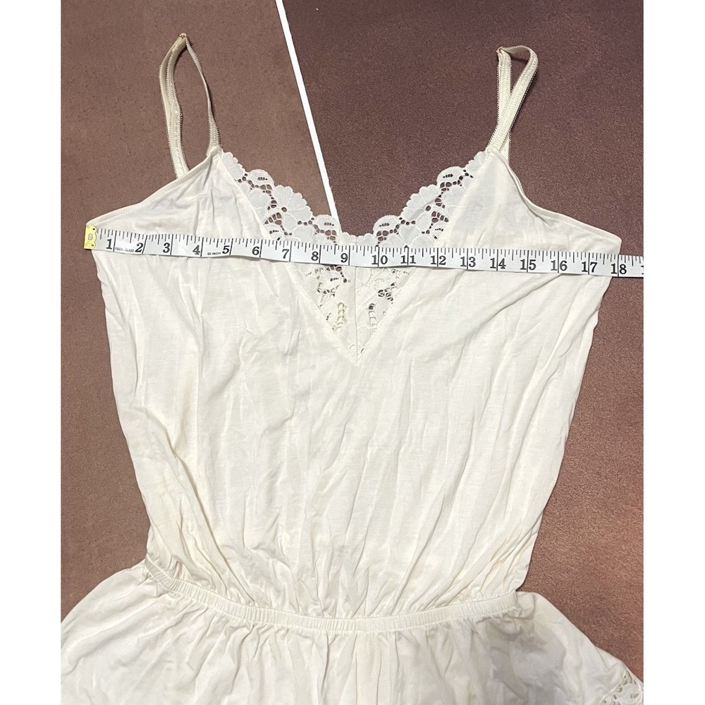 EBERJEY $138 Ivory Naya Lace Teddy Romper Sleepwear Size XS Soft Comfort Elegant - Picture 9 of 15